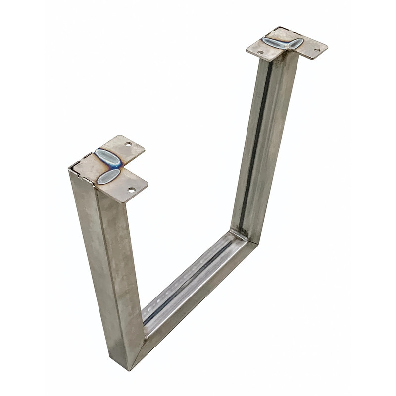 "V" Slab Legs 15" High Raw Steel Pair